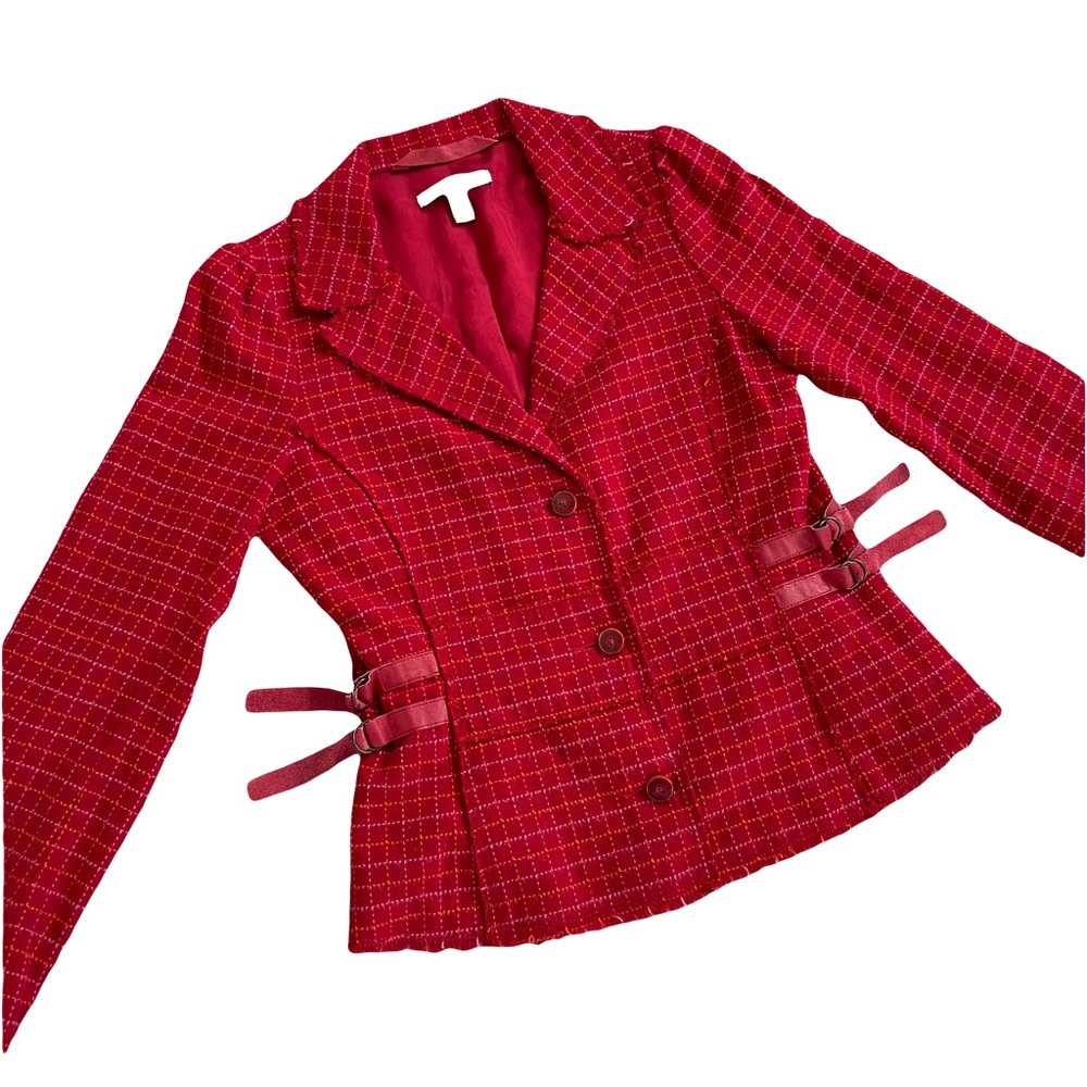 Free People Red Jacket/Blazer - size 10 - Picture 2 of 8